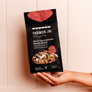 Burnt Fig & Almond Baked Muesli Dipped In Honey & Rolled In Cinnamon