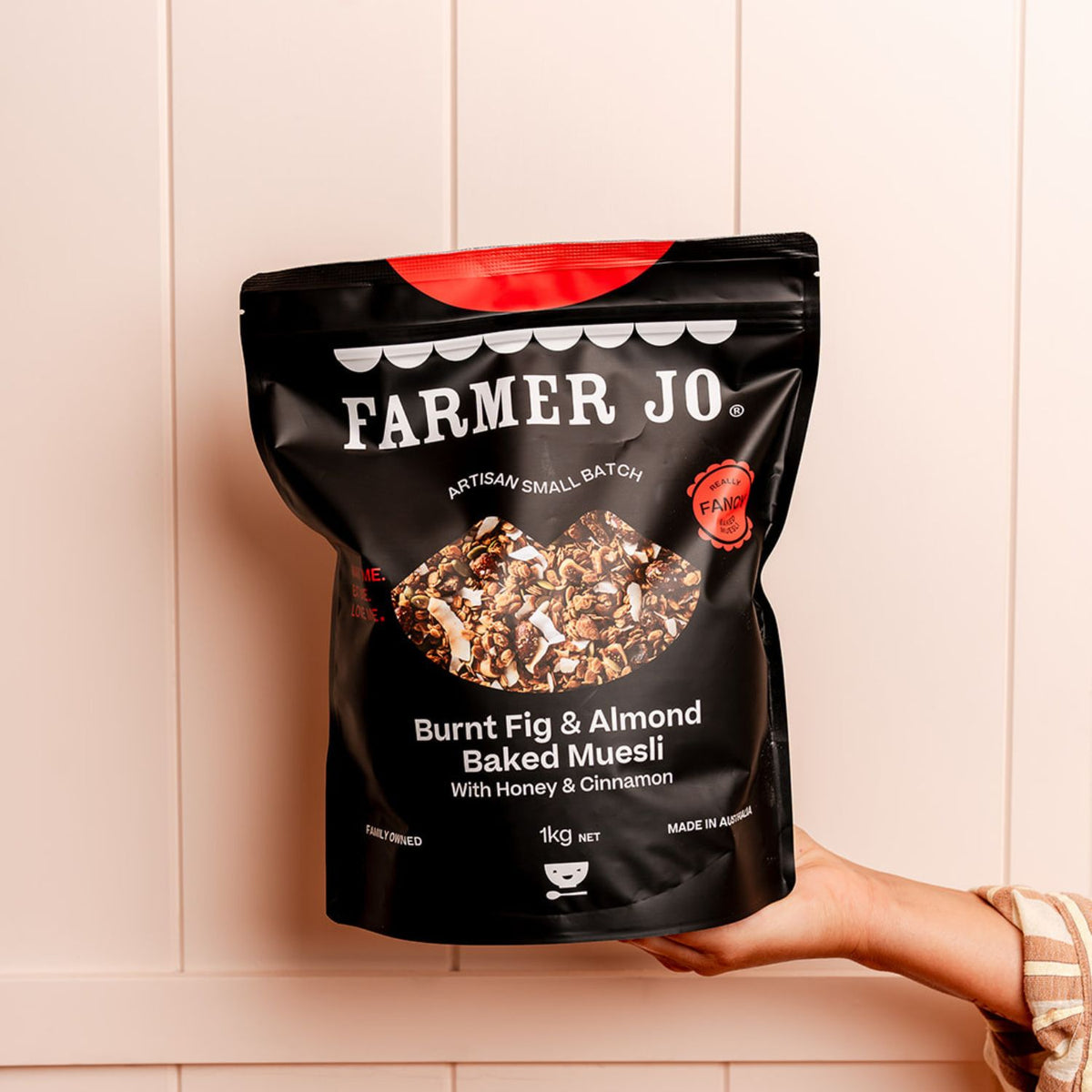 Burnt Fig & Almond Baked Muesli Dipped In Honey & Rolled In Cinnamon