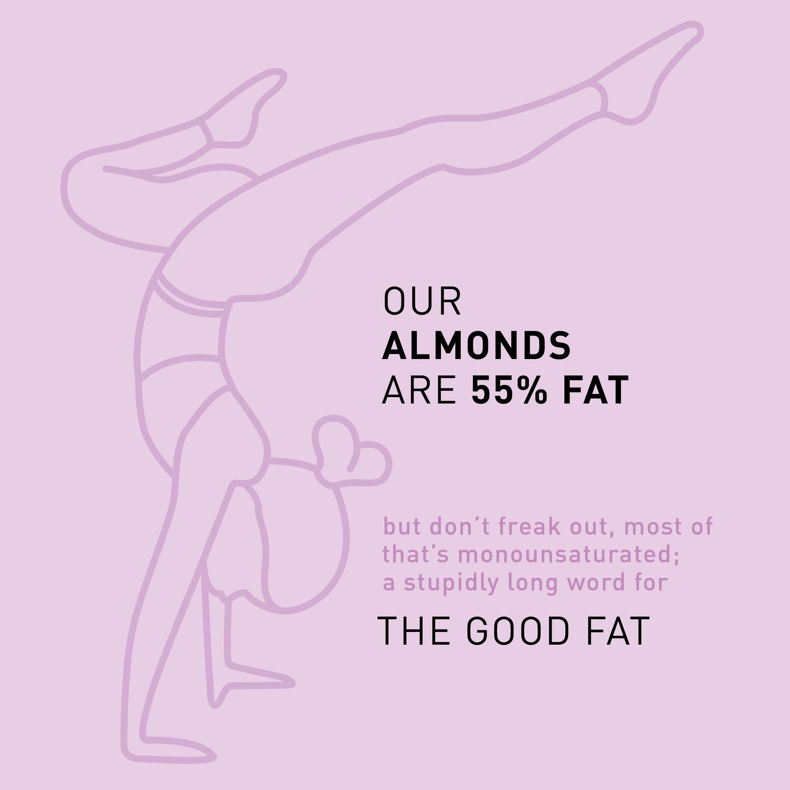 F A C T: ALMONDS HAVE HEAPS OF GOOD FAT