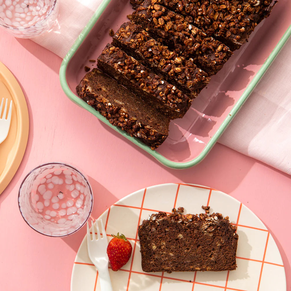 Chocolate Banana Bread with Chocolate Crunch Crust