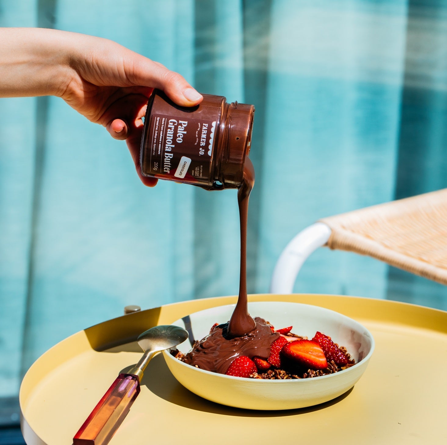 Curb your choccie cravings with our Chocolate and Coconut Paleo Granola Butter - FarmerJo