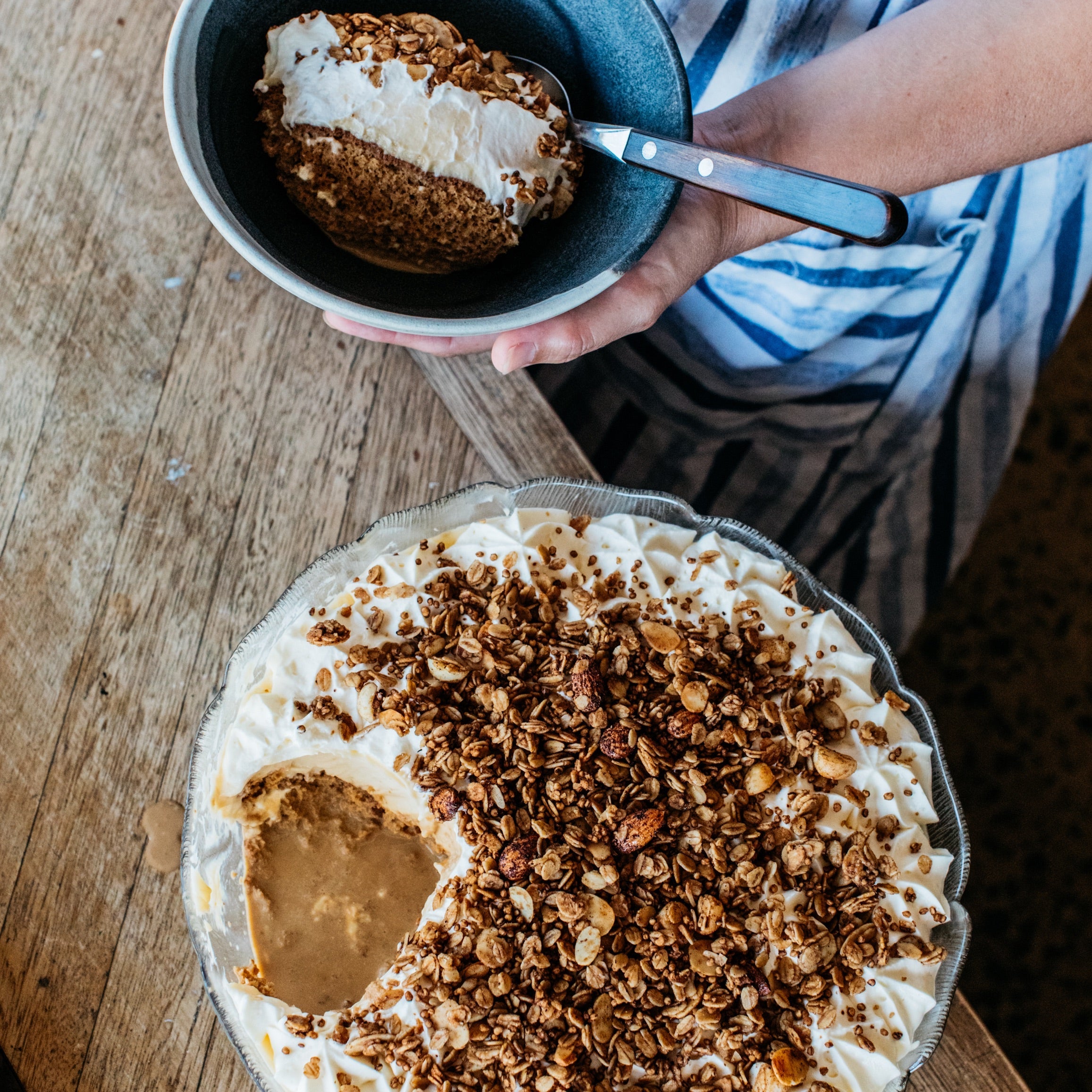 Dave Lovett's tempting coffee granola Triflemisu - FarmerJo