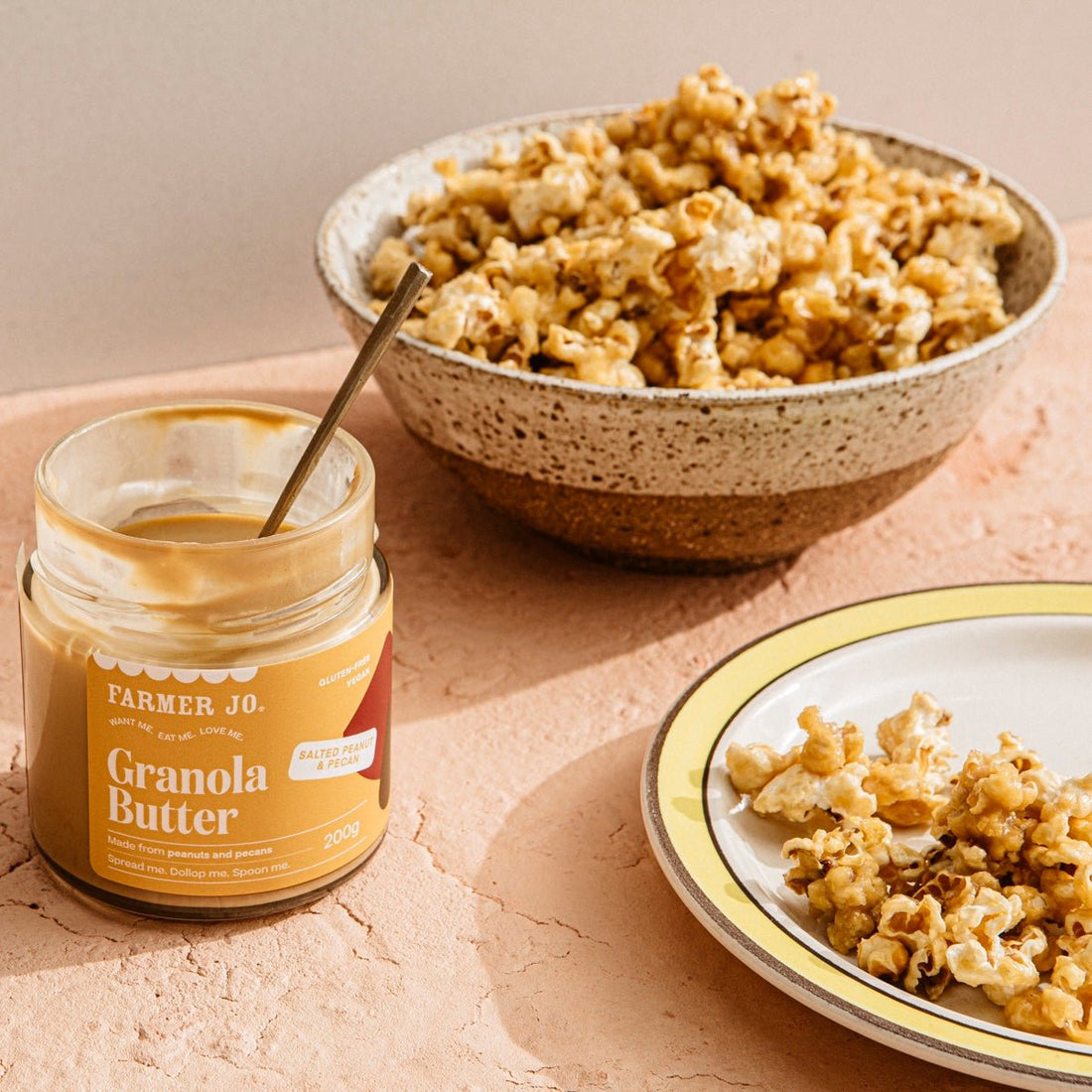 Salted Peanut + Pecan Popcorn & Granola Bar Recipes - FarmerJo