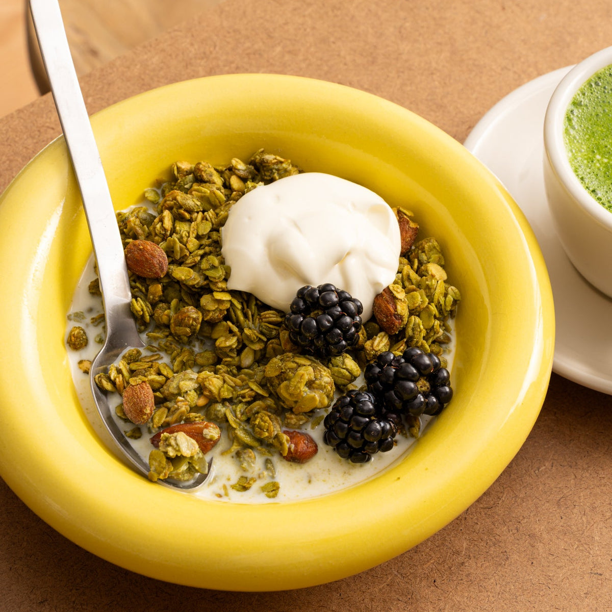 Matcha Granola With Maple & Coconut