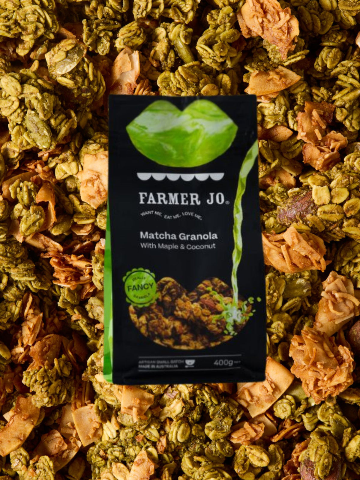 Matcha Granola with Maple & Coconut
