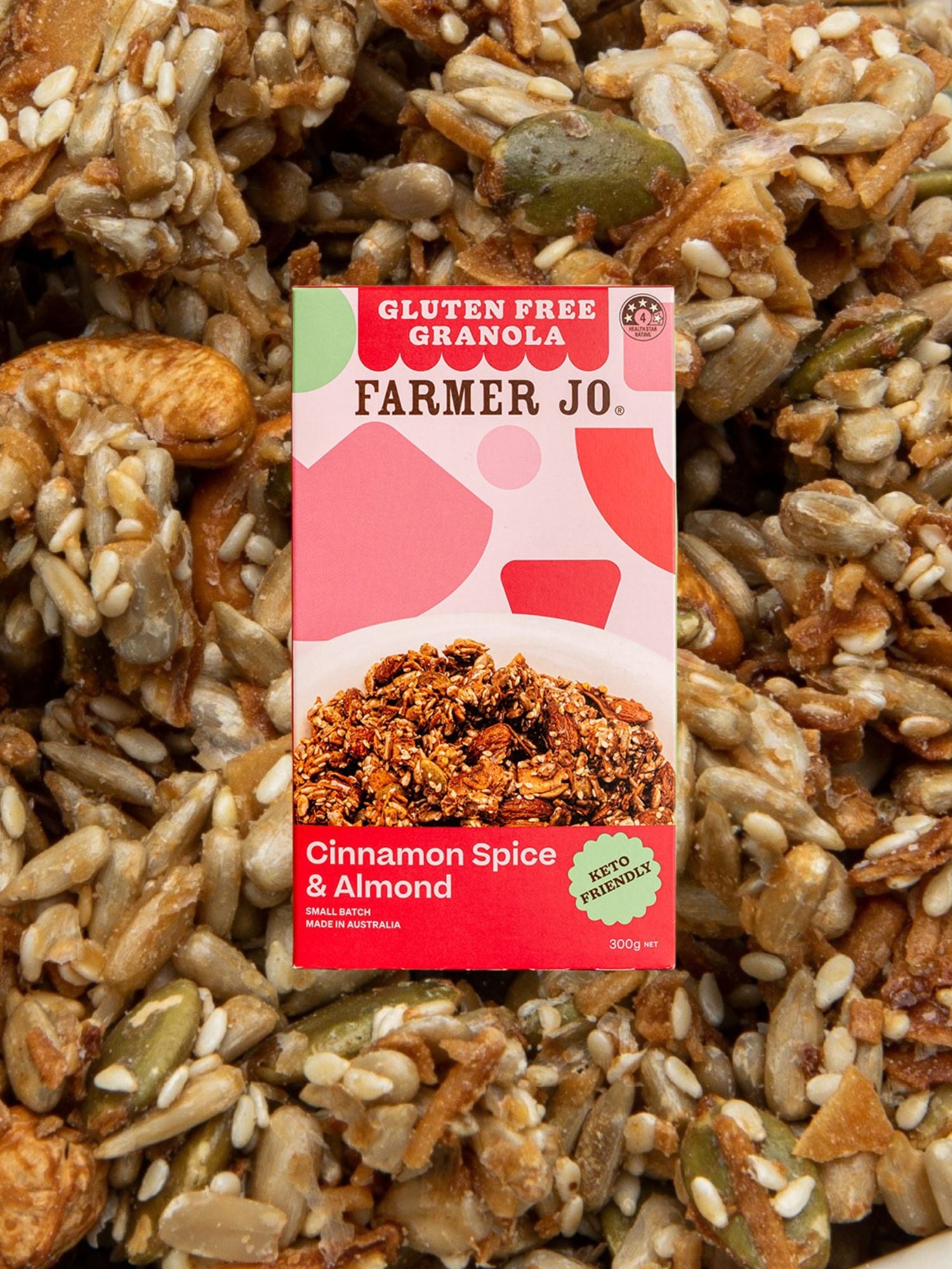Cinnamon Spice & Almond Gluten Free Granola (Keto Friendly) - FarmerJo