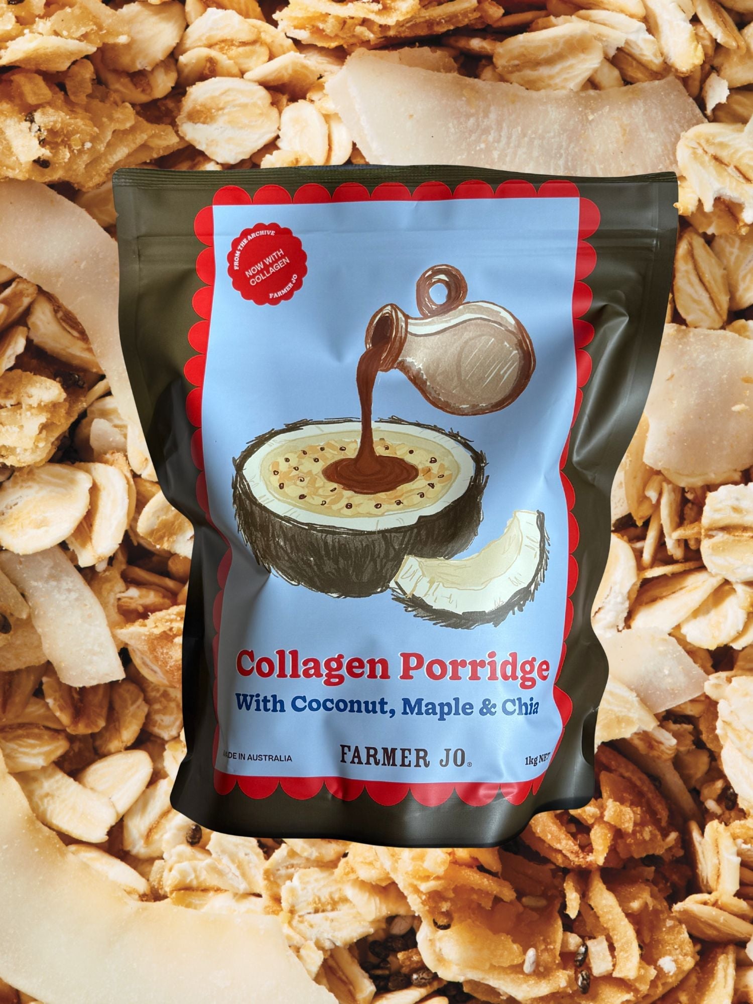 Collagen Porridge with Coconut, Maple & Chia 1kg - FarmerJo