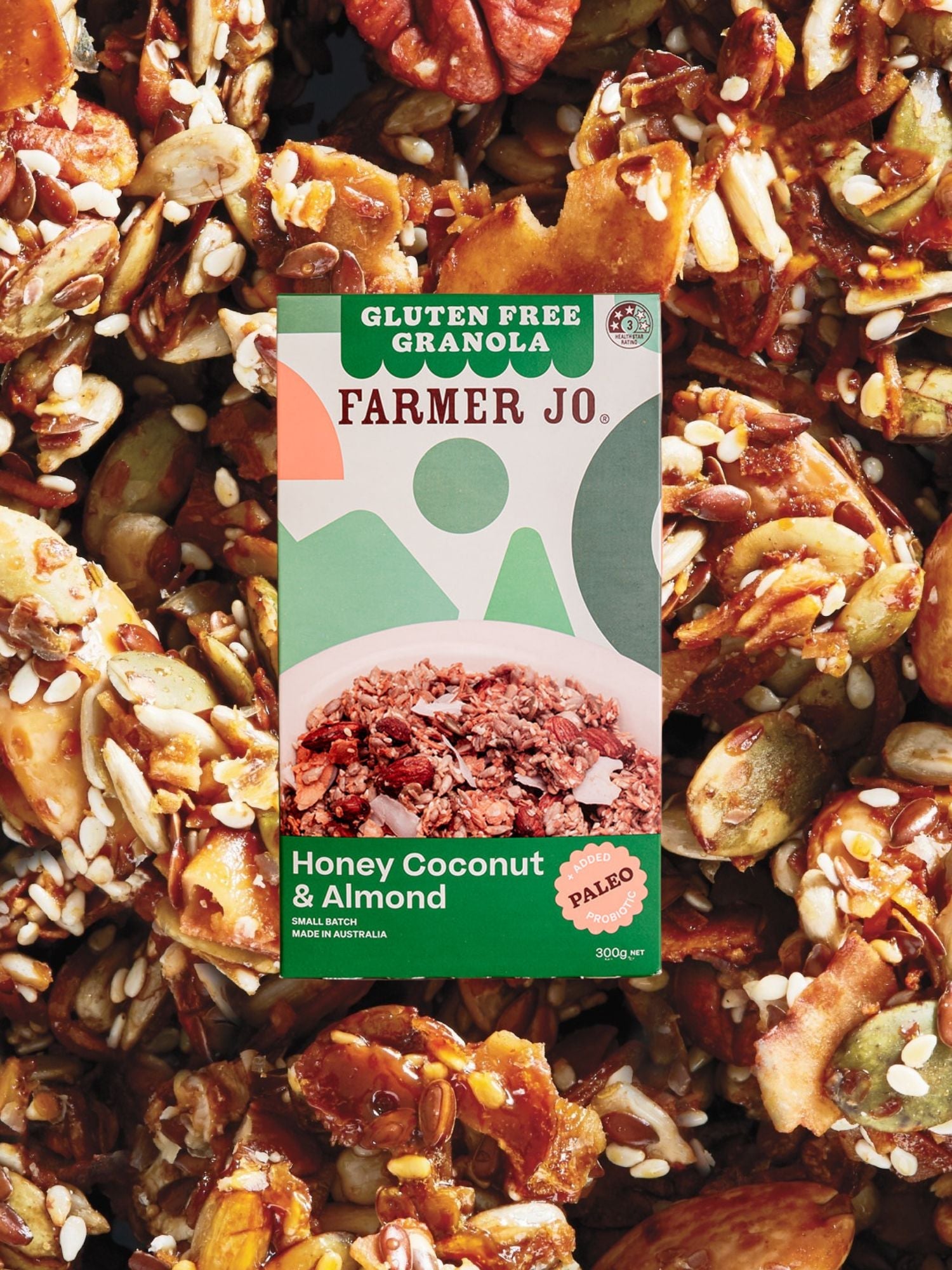 Honey Coconut & Almond Gluten Free Granola (Paleo + Added Probiotics) - FarmerJo