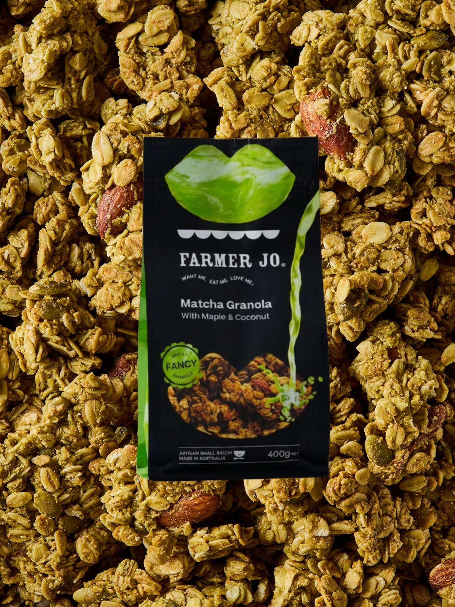 Matcha Granola with Maple & Coconut - FarmerJo