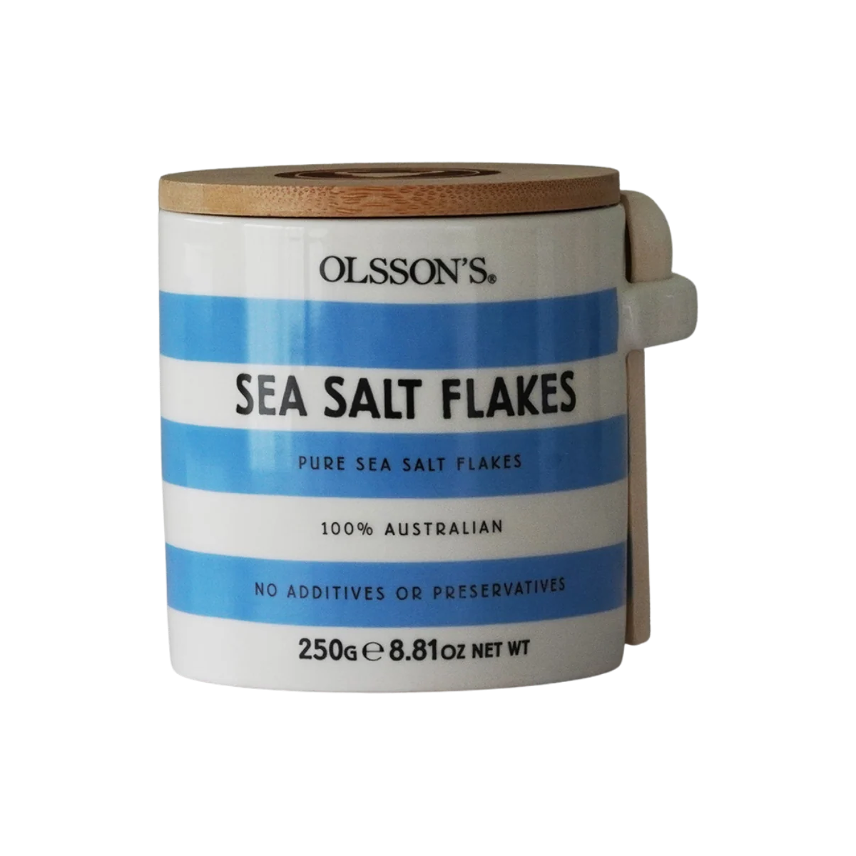 Olsson's Sea Salt Flakes Stoneware Jar 250g